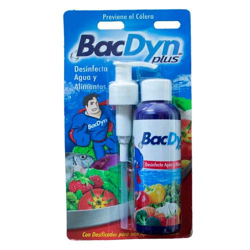 Desinfectante de Alimentos Bacdyn Plus Bactericida Frasco con Tapón Dosificador 120ml