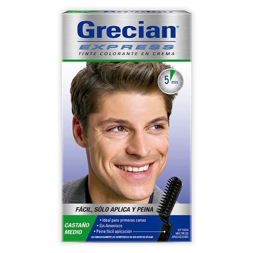 Tinte para Caballero Grecian Express Castaño Medio 80g