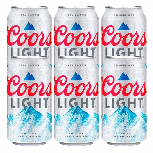 Cerveza Coors Light 6 Pack Latas de 355ml
