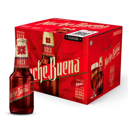 Cerveza Premium Noche Buena Bock Botella 12 Pack 355ml