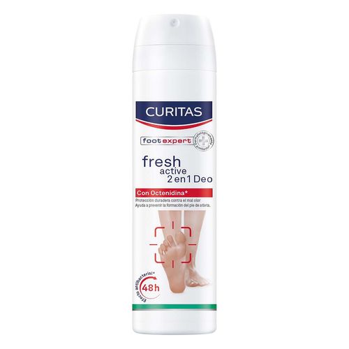 Desodorante para Pies en Aerosol Curitas Fresh Active 150ml