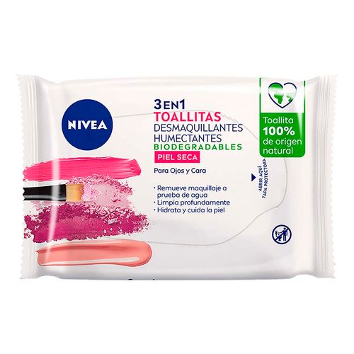 Toallitas Faciales Desmaquillantes NIVEA piel sensible 25 piezas