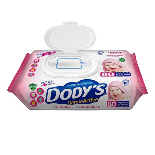 Toallitas Húmedas para Bebé Dody's Dermoactive Rosa 80 Toallitas