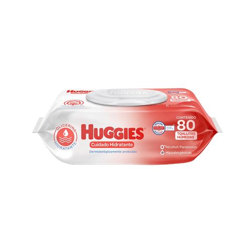 Toallitas Húmedas para Bebé Huggies Cuidado Hidratante 80 Toallitas