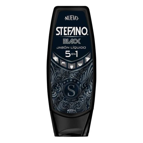 Jabón Líquido Corporal Stefano 5 en 1 Black 400ml