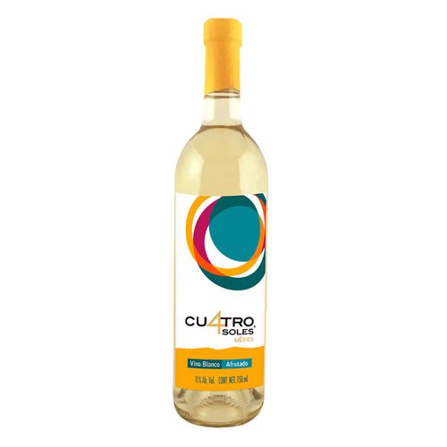 Vino Blanco Afrutado Mexicano Cuatro Soles Blend 750ml