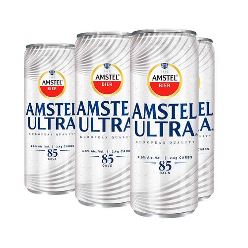 Cerveza Clara Amstel Ultra 6 Latas de 355ml c/u