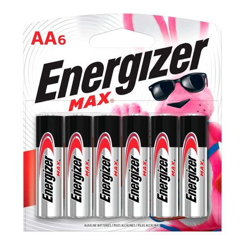 Pilas Alcalinas Energizer AA Max 6 Pack