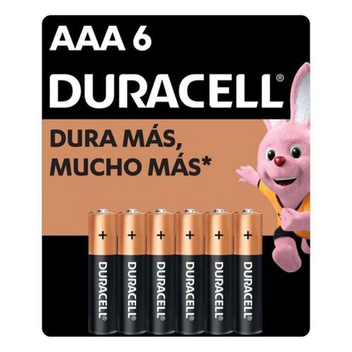 Duracell Pilas Alcalinas AAA con 6 Piezas