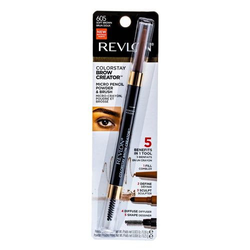 Delineador  cejas Revlon Colorstay Brow Creator tono 605 Soft Brown .09 gr