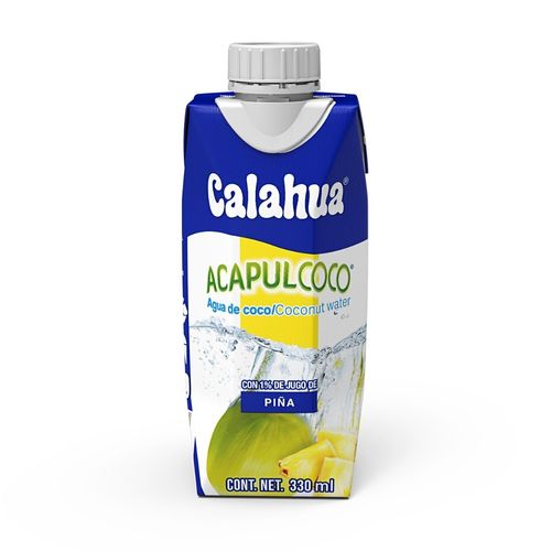 Agua de Coco con Jugo de Piña Calahua Acapulcoco 330ml