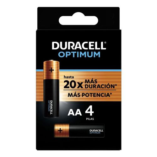 Duracell Optimum Pilas Alcalinas AA 4 Piezas