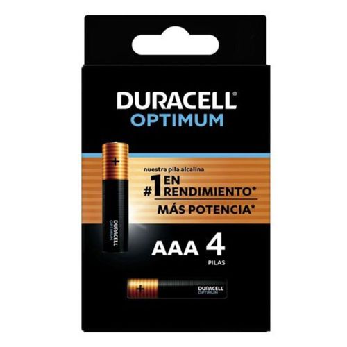 Pilas Alcalinas Duracell Optimum AAA 4 Piezas