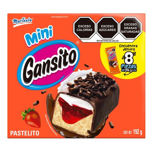 Mini Gansito Marinela 8 Piezas 192g