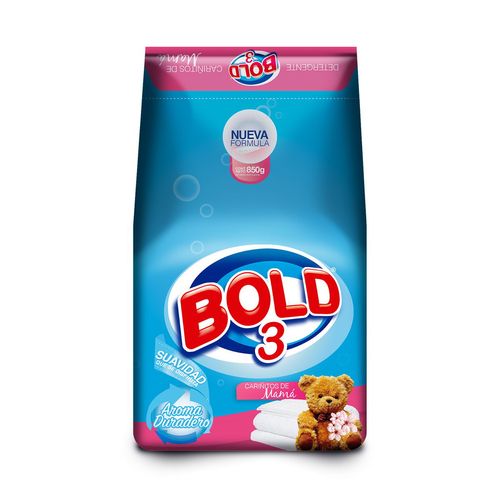 Detergente en Polvo Bold 3 Cariñitos de Mamá 850g