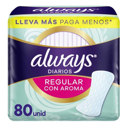 Protectores Diarios Always Con Perfume 80 Unidades
