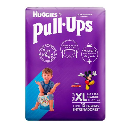 Calzones Entrenadores Huggies Pull Ups Talla Extra Grande para Niños 15 Calzones