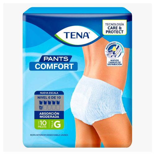 Ropa Interior Desechable Tena Pants Comfort Talla Grande 10 Piezas