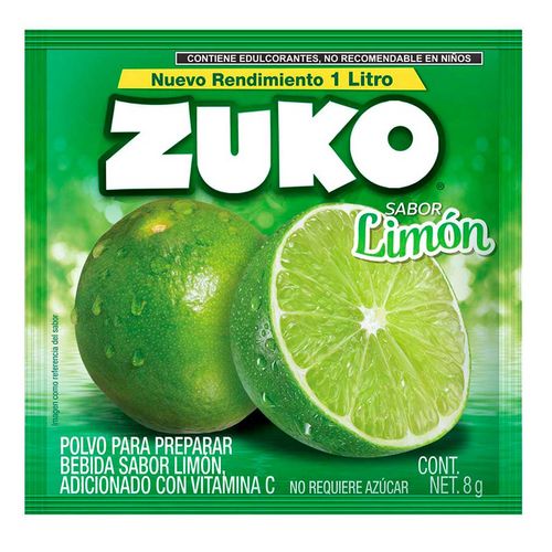 Saborizante ZUKO Sabor Limón Rinde 1 Litro 8g