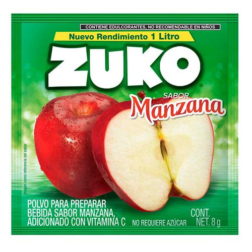 Saborizante ZUKO Sabor Manzana Rinde 1 Litro 8g