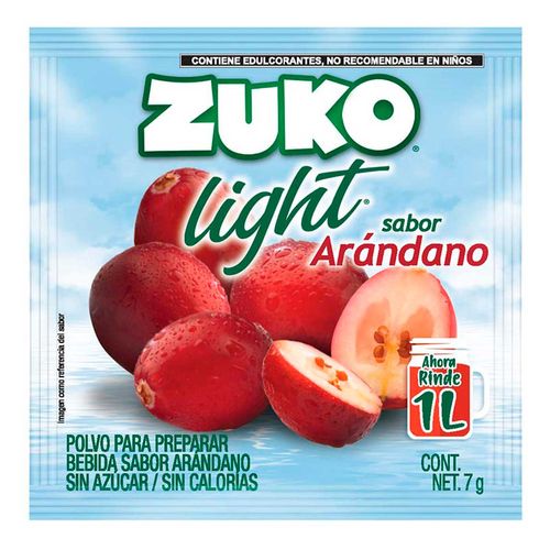Bebida Instantánea Zuko Light Sabor Arándano 7g
