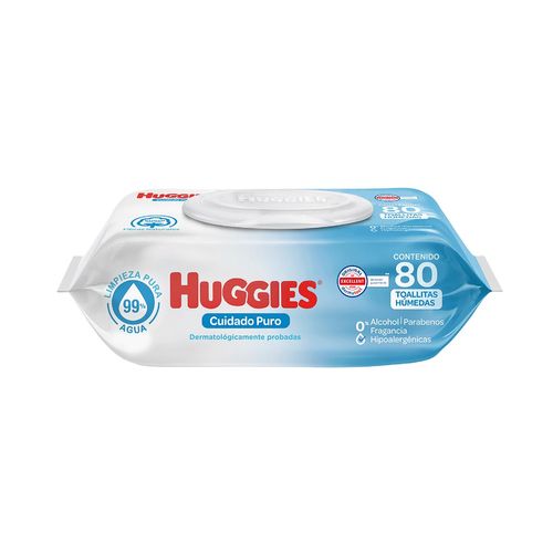 Toallitas Húmedas para Bebé Huggies Cuidado Puro 80 Toallitas