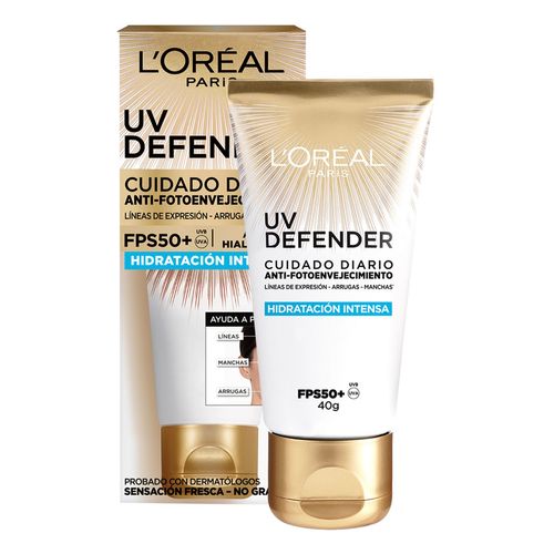 Crema Facial L'Oréal Paris UV Defender Hidratación Intensa 40g