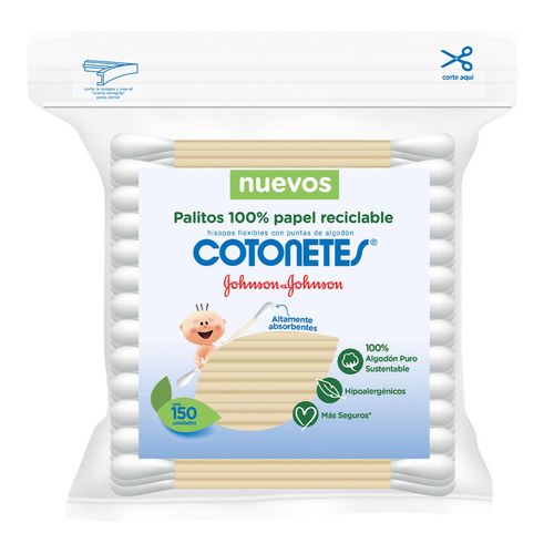 Hisopos cotonetes Johnson & Johnson 150 Piezas