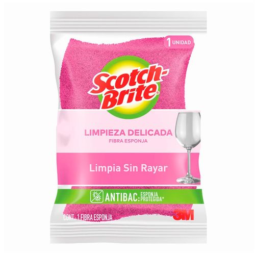 Fibra 3M Scotch Brite Cero Rayas Rosa Grande