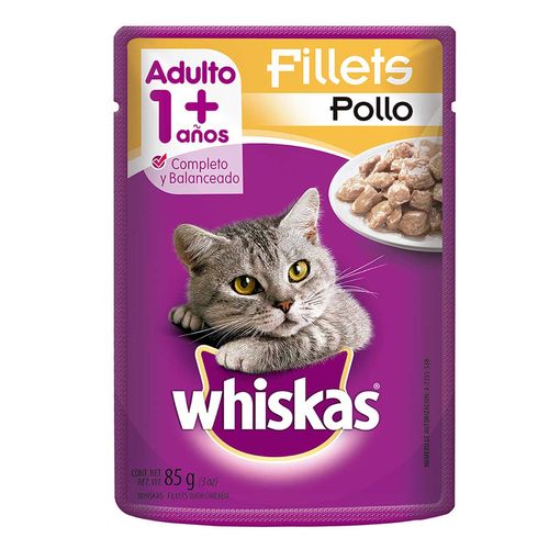 Alimento Húmedo para Gatos Whiskas Pollo 85g.