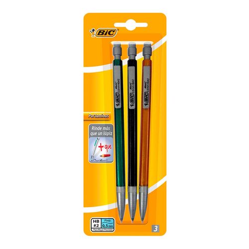 Portaminas Bic Escritura de Precisión Punto 0.5Mm 3 Piezas