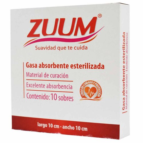Gasa Zuum Esterilizada (10cm x 10cm)