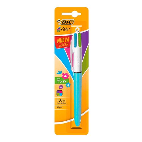 Bolígrafo Bic 4 Color Fun Punto Mediano 4 Tintas en 1
