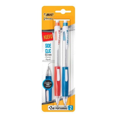 Portaminas Bic Velocity Side Clic Punto 0.5Mm 2 Piezas