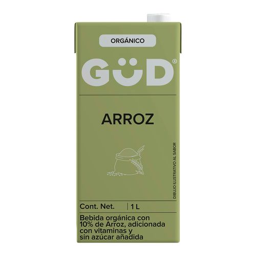 Alimento Liquido de Arroz Orgánico sin Azúcar 1L