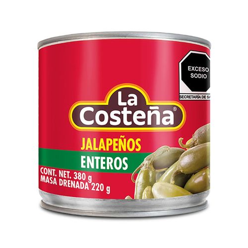 Chiles Jalapeños La Costeña Enteros 380g