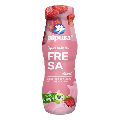 Yoghurt Alpura Bebible Fresa 220g