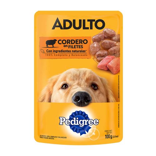 Alimento Húmedo para Perros Adultos Pedigree Sabor Cordero 100gr