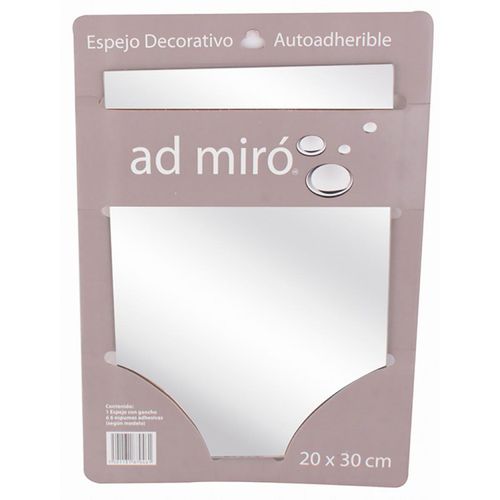 Espejo Rectangular Clarita Autoadherible Sin Marco 20X30cm