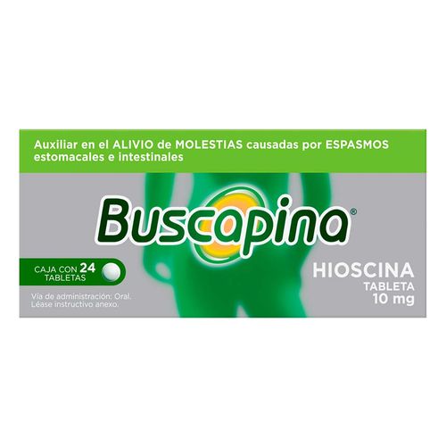 Tabletas Buscapina Hioscina 10mg Caja con 24 Tabletas