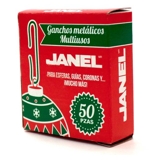 Ganchos Metálicos Santa´s Land 50 Piezas Plata