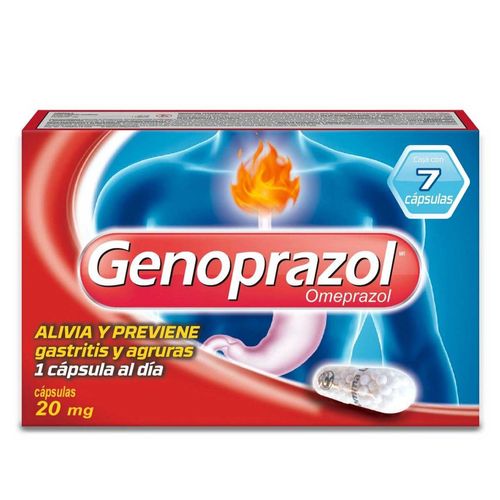 Cápsulas Genoprazol Alivio para la Gastritis 7 Cápsulas
