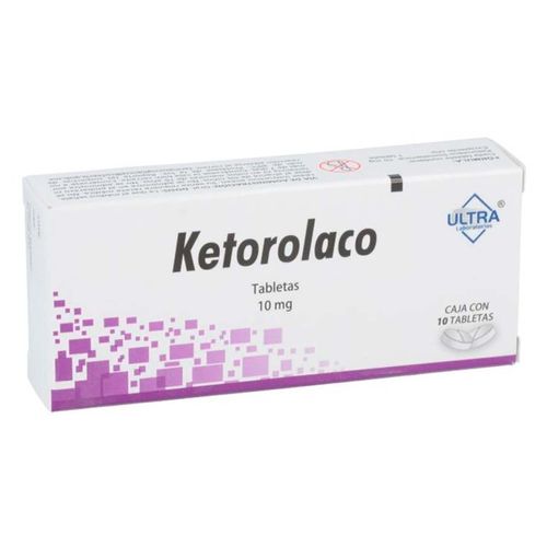 Tabletas Genéricas Ketorolaco 10mg Caja con 10 Tabletas