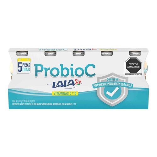 Yoghurt Lala ProbioC Natural 80ml 5 Piezas