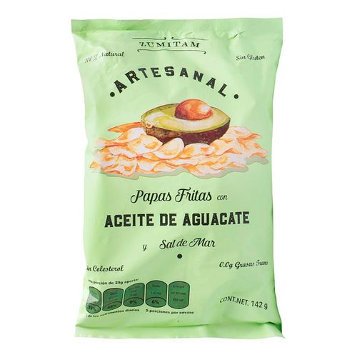 Papas Fritas Zumitam Artesanal con Aceite de Agucate 142g