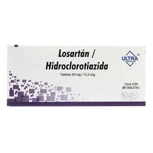 Tabletas Ultra Laboratorios Losartán / Hidroclorotiazida Caja con 30 Tabletas