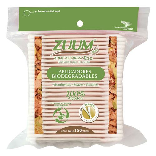 Hisopos Zuum Biodegradable 150 Piezas