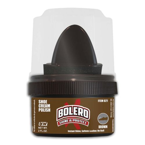 Crema para Calzado Bolero Lustradora Autobrillante Café 60ml