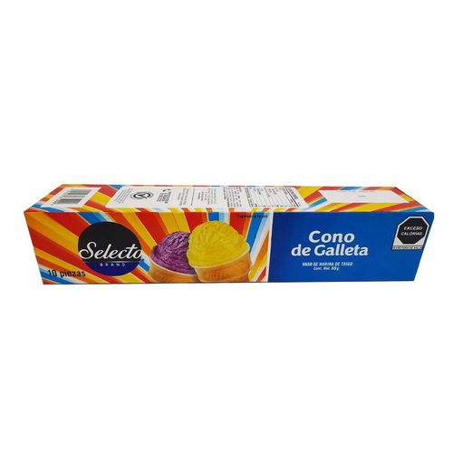 Cono de Galleta para Helado Selecto Brand 10 Piezas