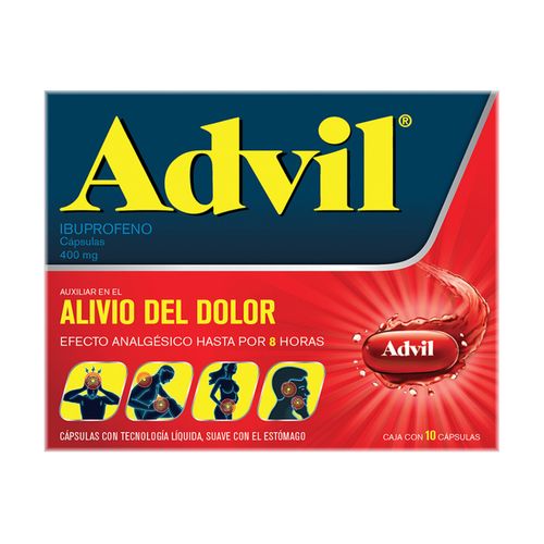 Capsulas Advil Analgésico 400mg